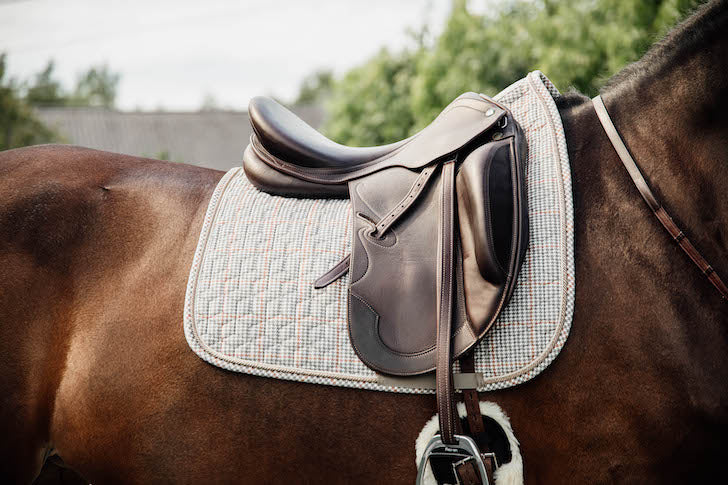 Pied-de-Poule Dressage Saddle Pad | Beige