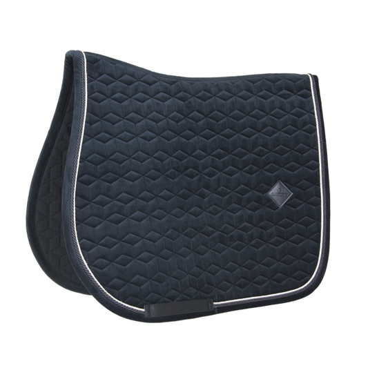 Basic Velvet Jumping Saddle Pad | Black