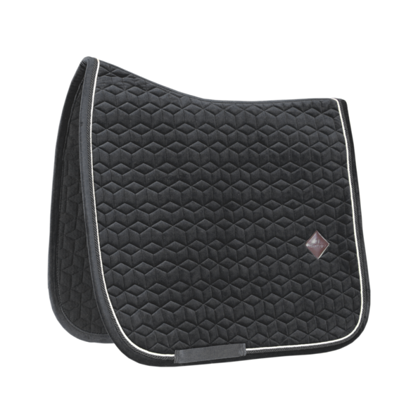 Basic Velvet Dressage Saddle Pad | Black