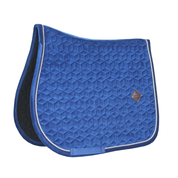 Basic Velvet Jumping Saddle Pad | Navy