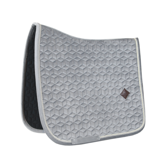 Basic Velvet Dressage Saddle Pad | Grey