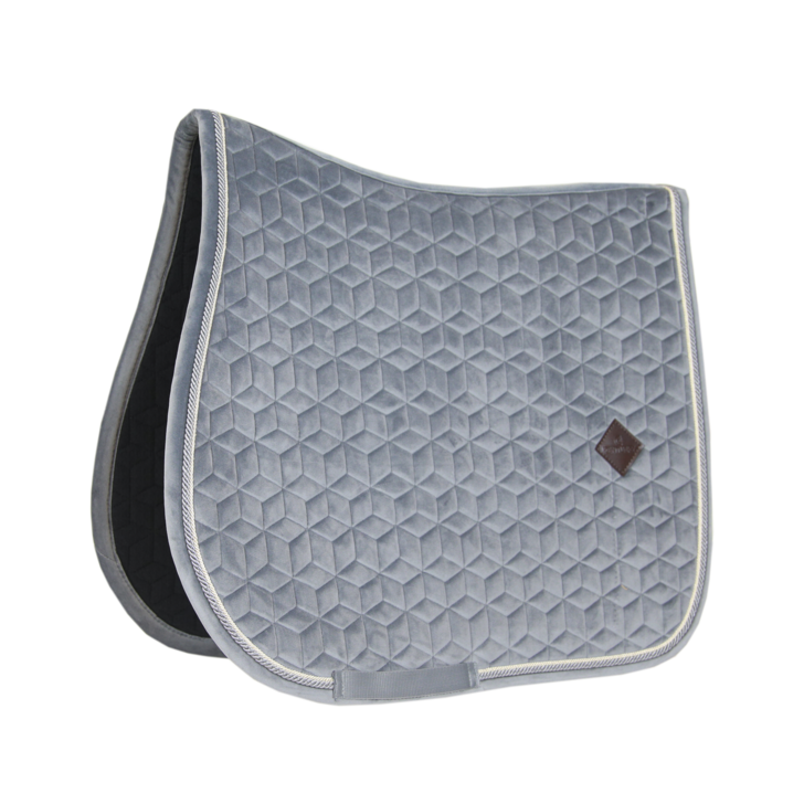 Basic Velvet Jumping Saddle Pad | Grey