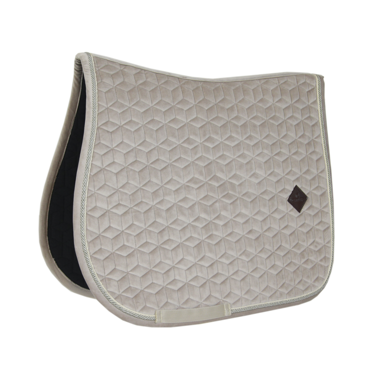 Basic Velvet Jumping Saddle Pad | Beige