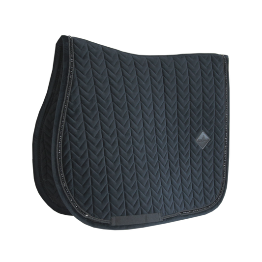 Velvet PEARLS Jumping Saddle Pad | Black
