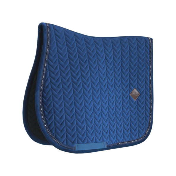 Velvet PEARLS Jumping Saddle Pad | Navy