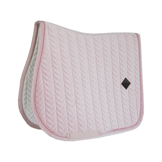 Velvet PEARLS Jumping Saddle Pad | Soft Rose