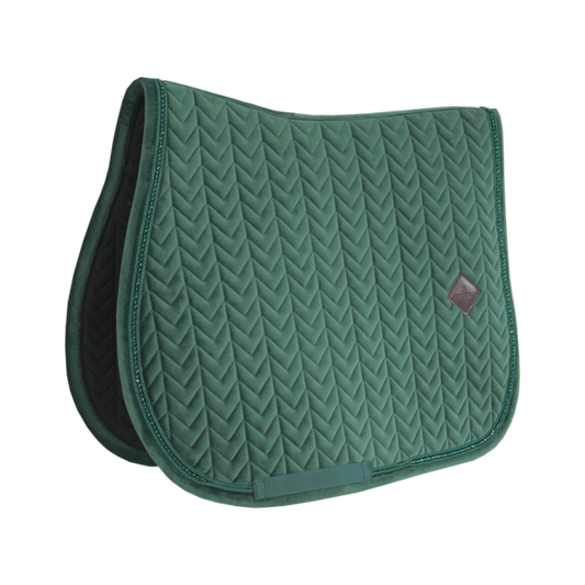 Velvet PEARLS Jumping Saddle Pad | Pine Green