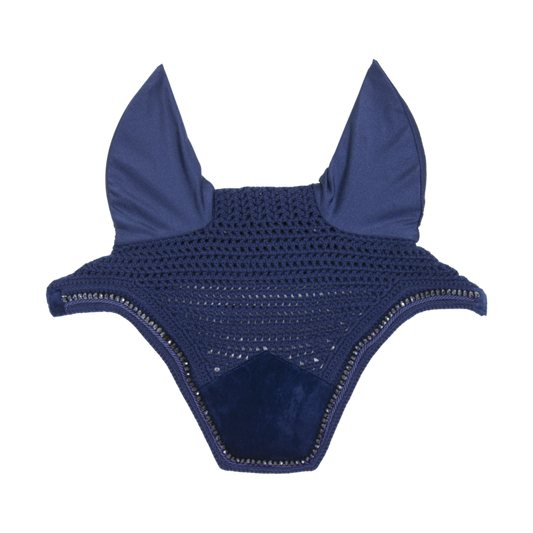 Velvet PEARLS Wellington Fly Veil | Navy