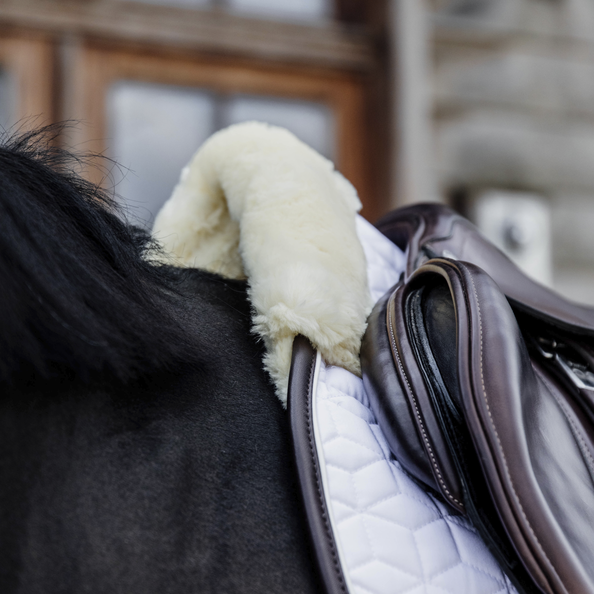 Skin Friendly Jumping Saddle Pad - Star Quilting | White