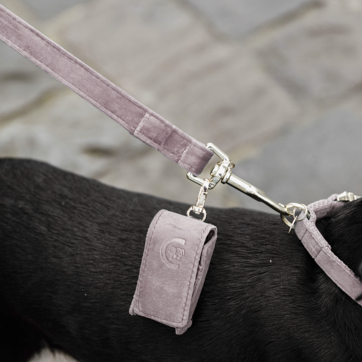 Square Poop Bag Velvet | Old Rose