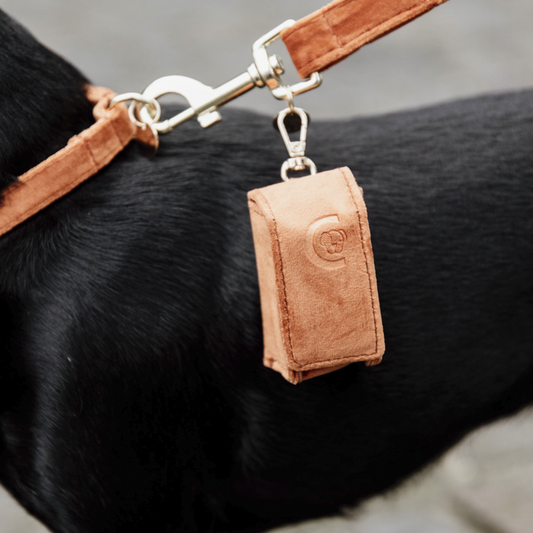 Square Poop Bag Velvet | Orange