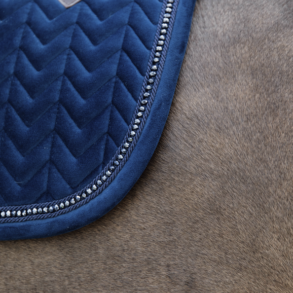 Velvet PEARLS Jumping Saddle Pad | Navy