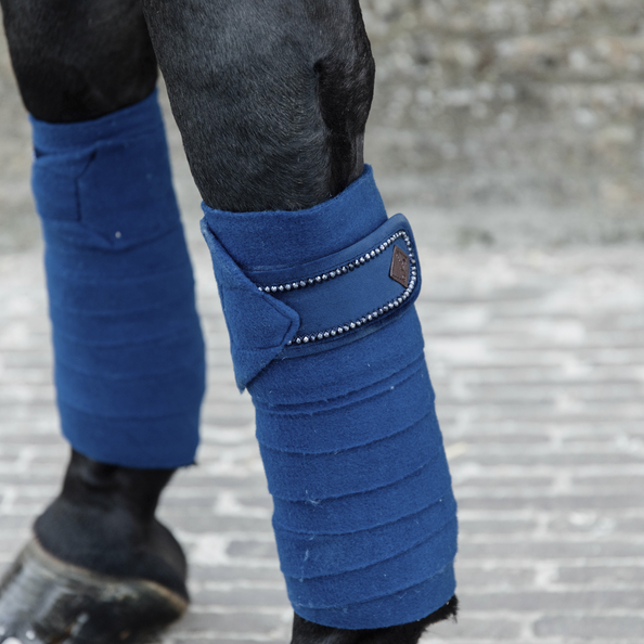 Velvet PEARLS Polar Fleece Bandages | Navy