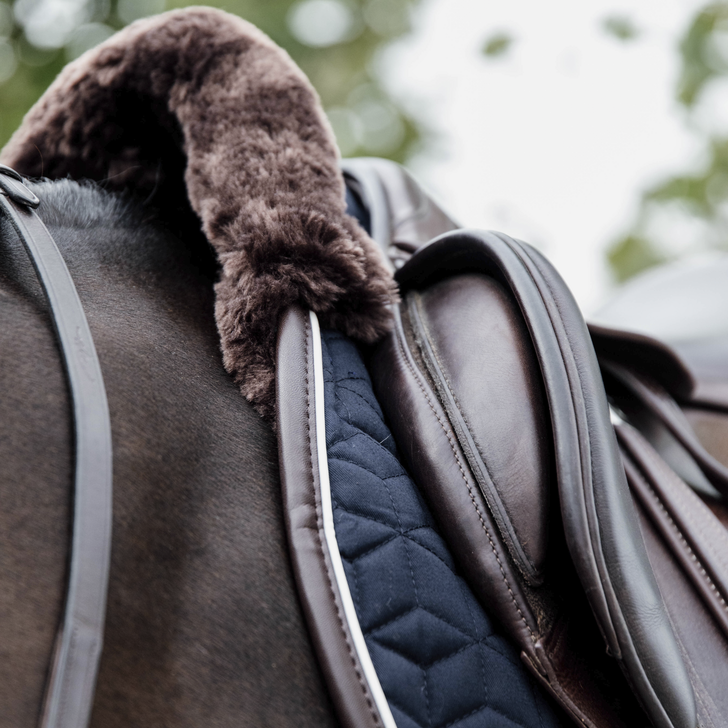 Skin Friendly Jumping Saddle Pad - Star Quilting | Navy