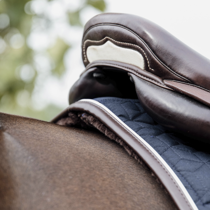 Skin Friendly Jumping Saddle Pad - Star Quilting | Navy
