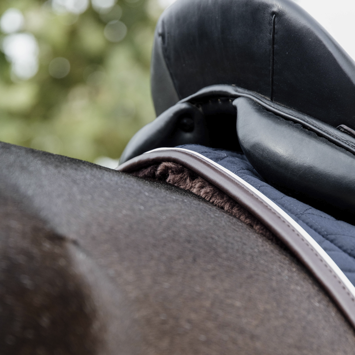 Skin Friendly Dressage Saddle Pad - Star Quilting | Navy