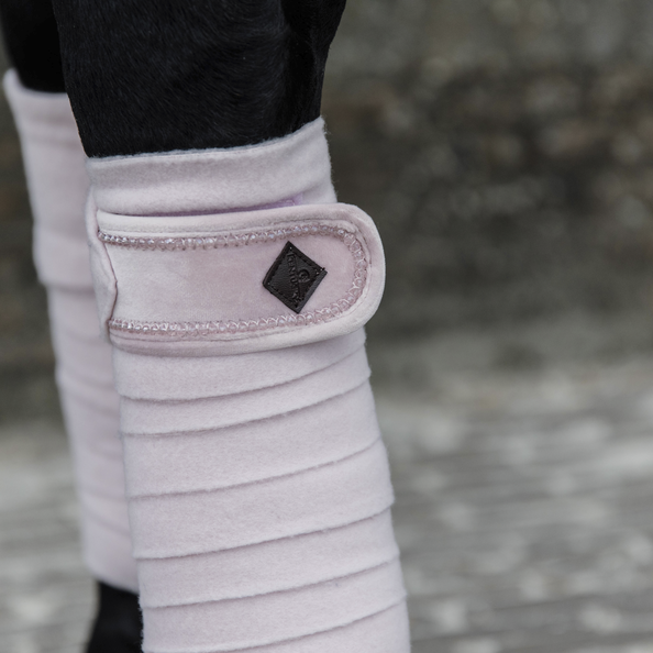 Velvet PEARLS Polar Fleece Bandages | Soft Rose