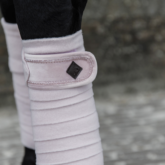 Velvet PEARLS Polar Fleece Bandages | Soft Rose