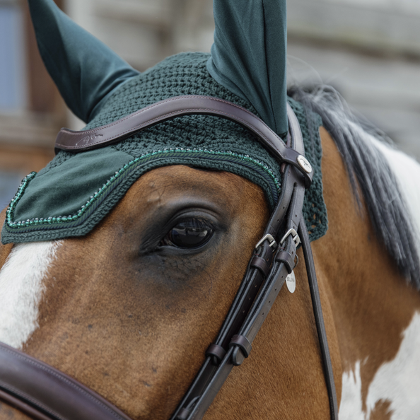 Velvet PEARLS Wellington Fly Veil | Pine Green
