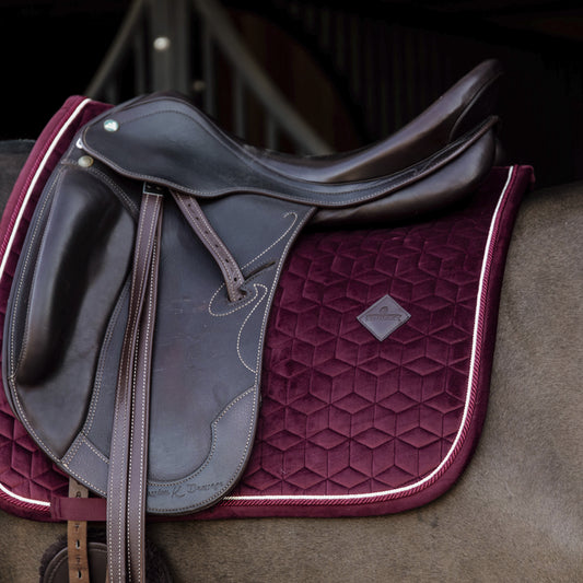 Velvet Dressage Saddle Pad | Bordeaux
