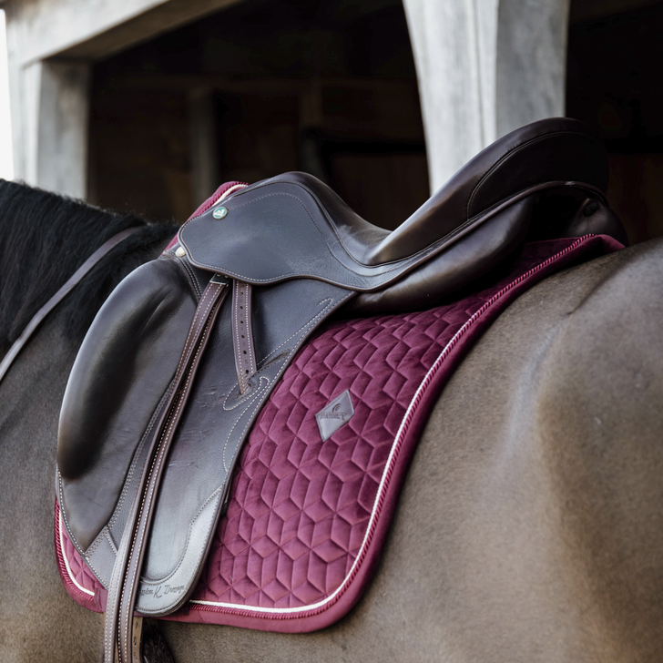 Velvet Dressage Saddle Pad | Bordeaux
