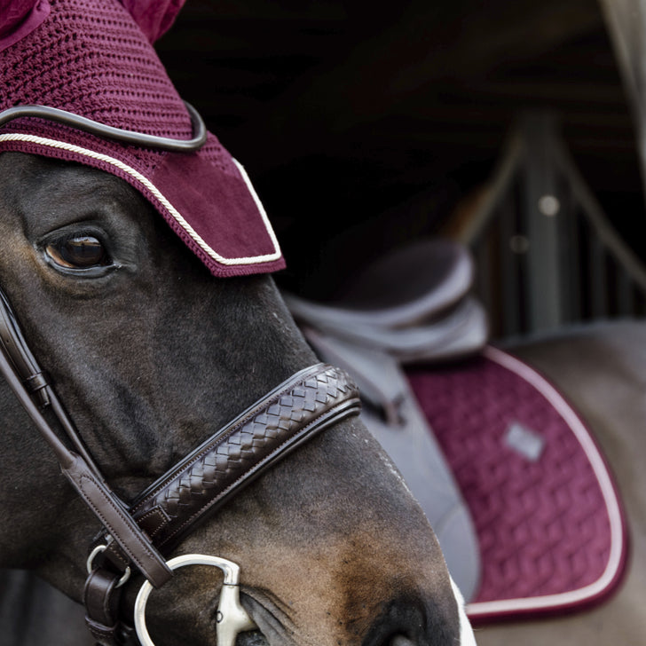 Wellington Velvet Fly Veil | Bordeaux