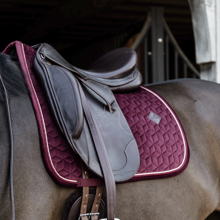 Velvet Dressage Saddle Pad | Bordeaux