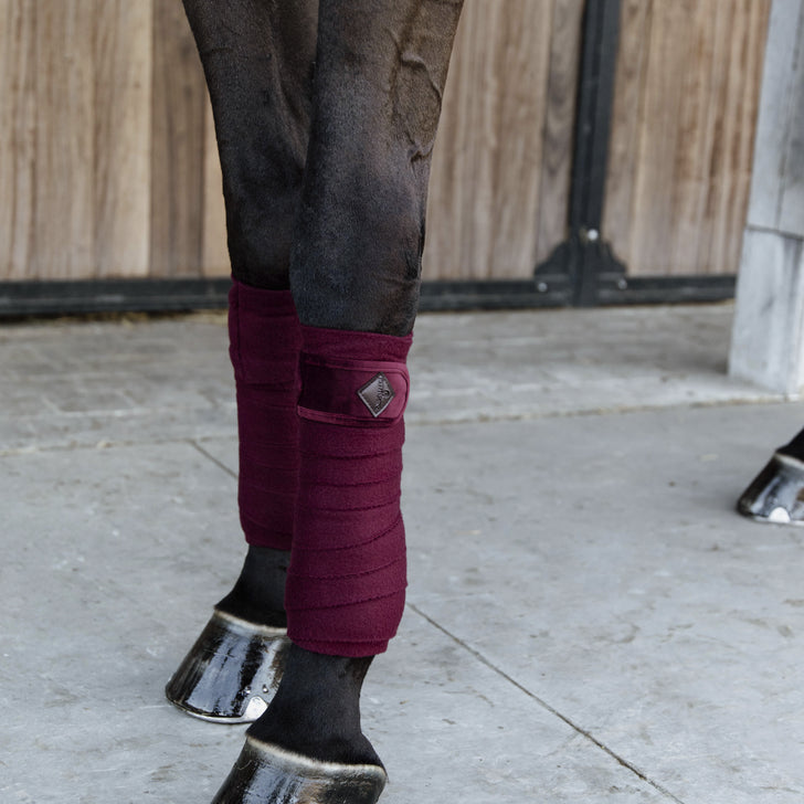 Velvet Polar fleece bandages | Bordeaux