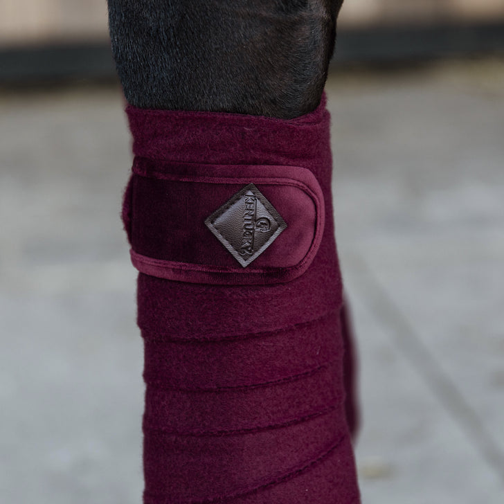 Velvet Polar fleece bandages | Bordeaux