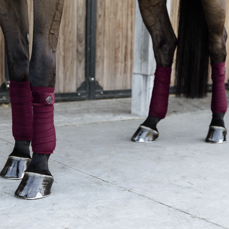 Velvet Polar fleece bandages | Bordeaux