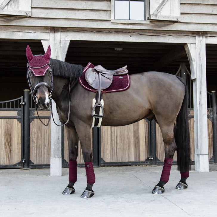 Velvet Jumping Saddle Pad | Bordeaux