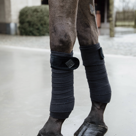 Basic Velvet Polar fleece bandages | Black
