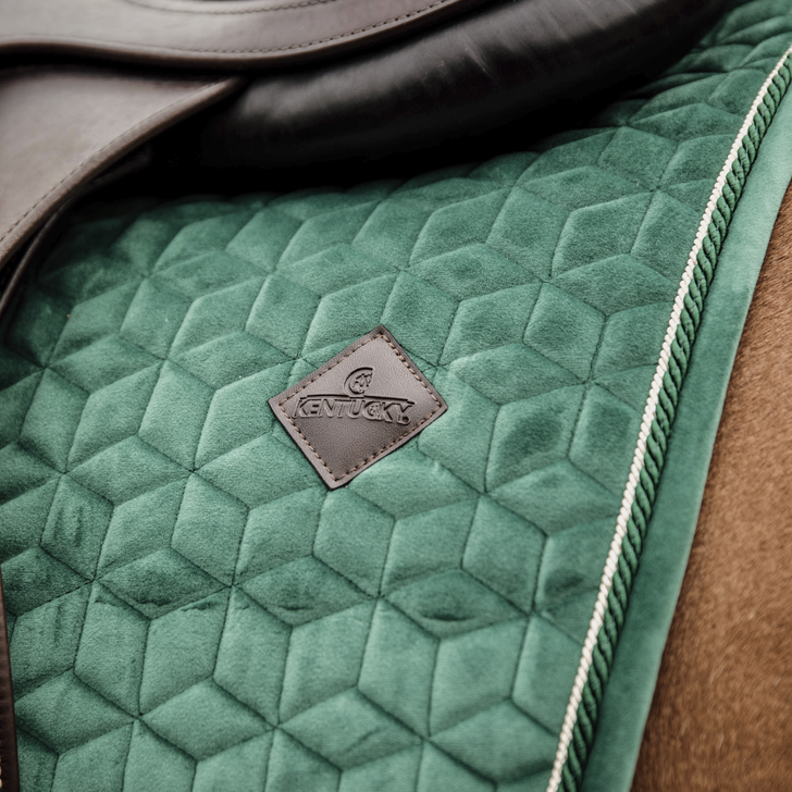 Velvet Jumping Saddle Pad | Dark Green