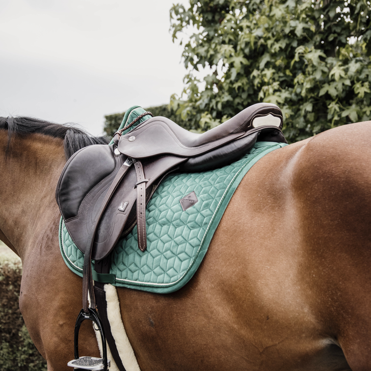 Velvet Jumping Saddle Pad | Dark Green
