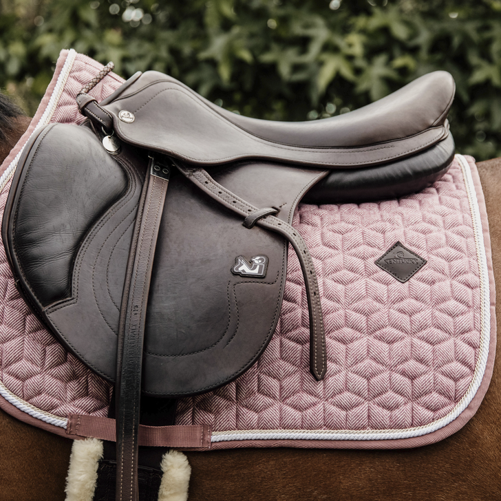 Wool Jumping Saddle Pad | Light Pink