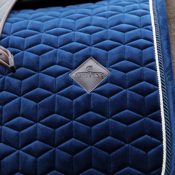 Basic Velvet Dressage Saddle Pad | Navy