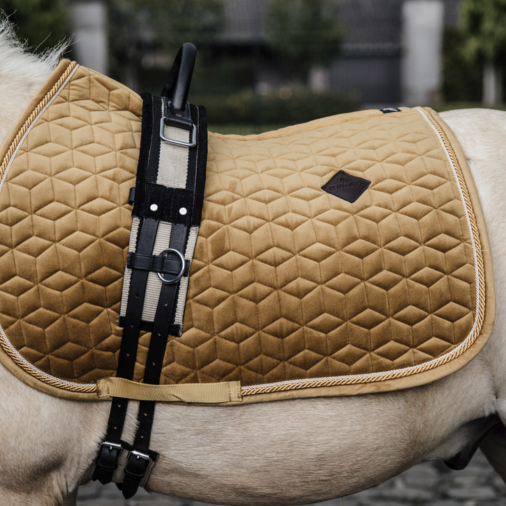 Velvet Jumping Saddle Pad PONY | Mustard