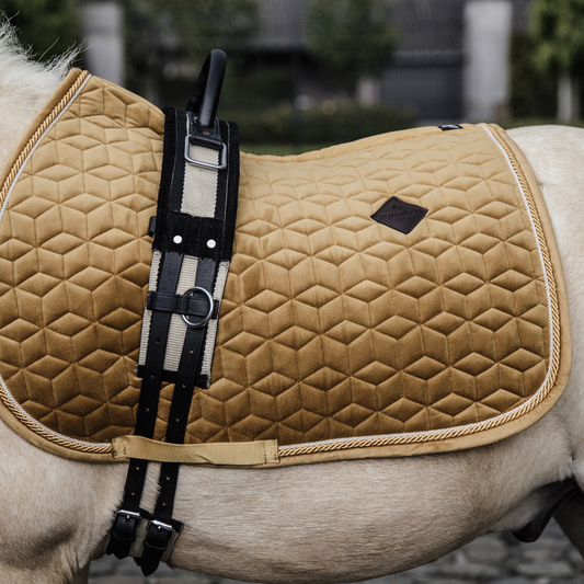 Velvet Jumping Saddle Pad PONY | Mustard