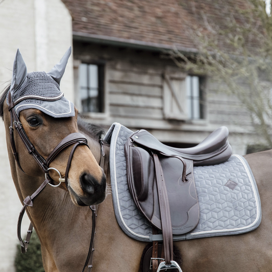 Basic Velvet Dressage Saddle Pad | Grey