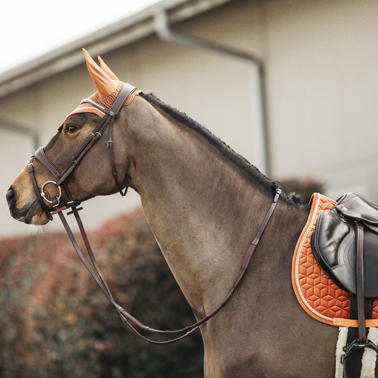 Velvet Jumping Saddle Pad | Orange