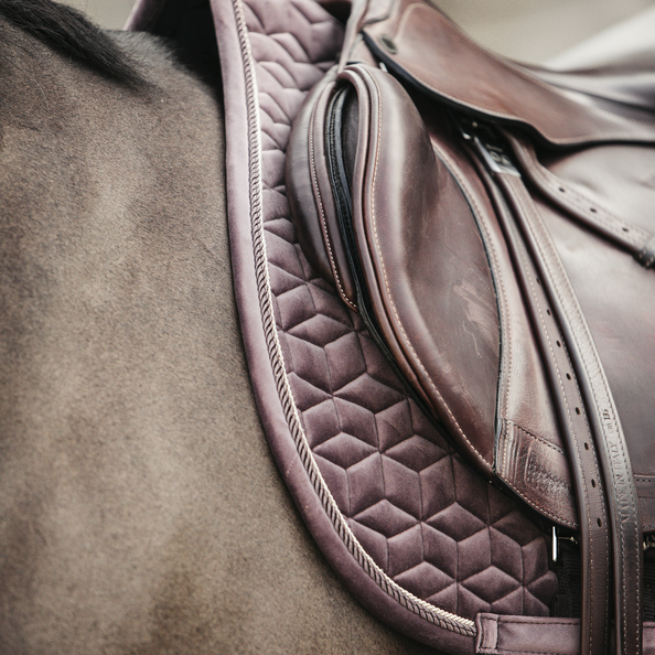 Velvet Jumping Saddle Pad | Light Purple