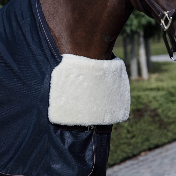Horse Bib Chest Protection Sheepskin | Natural