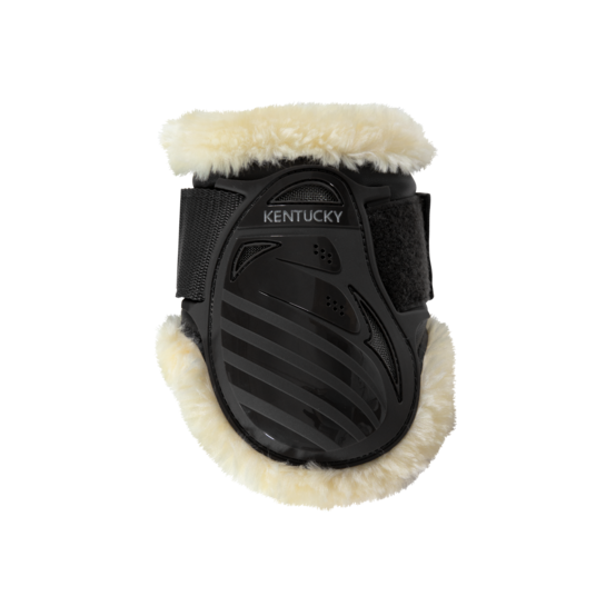 Vegan Sheepskin Young Horse Fetlock Boots | Black