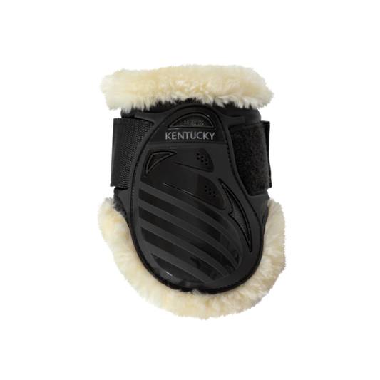 Vegan Sheepskin Young Horse Fetlock Boots | Black