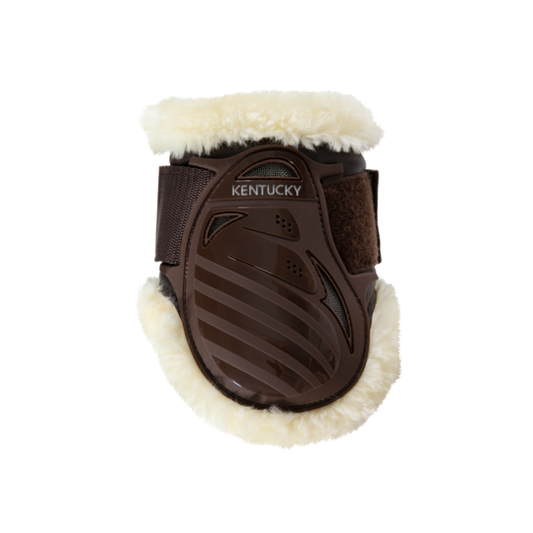 Vegan Sheepskin Young Horse Fetlock Boots | Brown
