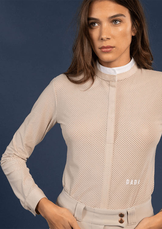 HELIOS Long Sleeve Show Shirt | Latte