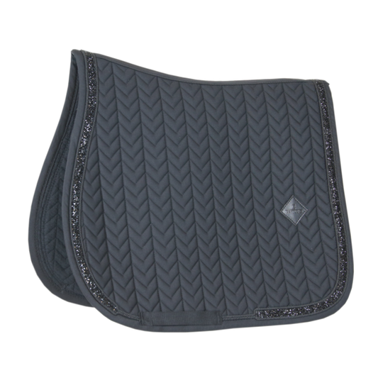 Glitter Stone Jumping Saddle Pad | Black