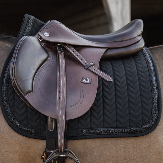 Glitter Stone Jumping Saddle Pad | Black