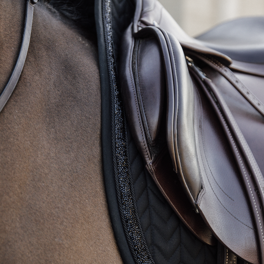 Glitter Stone Jumping Saddle Pad | Black