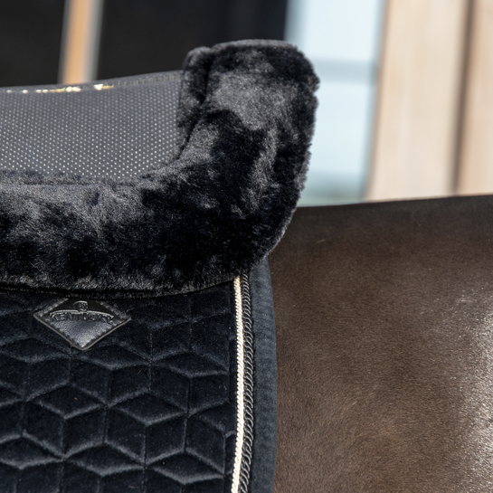 Absorb Anatomic Sheepskin Half Pad | Black Wool